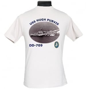 DD 709 USS Hugh Purvis 2-Sided Photo T Shirt