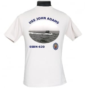 SSBN 620 USS John Adams 2-Sided Photo T Shirt