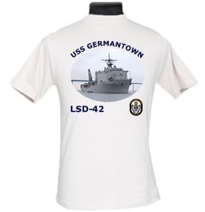 LSD 42 USS Germantown 2-Sided Photo T Shirt