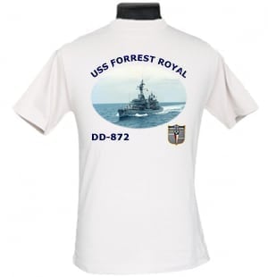 DD 872 USS Forrest Royal 2-Sided Photo T Shirt