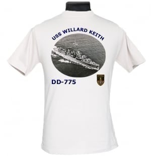 DD 775 USS Willard Keith 2-Sided Photo T Shirt