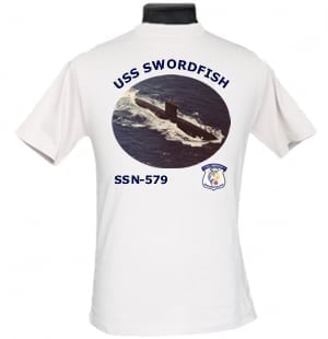 SSN 579 USS Swordfish 2-Sided Photo T Shirt