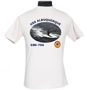 SSN 706 USS Albuquerque 2-Sided Photo T Shirt