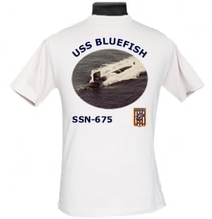 SSN 675 USS Bluefish 2-Sided Photo T Shirt