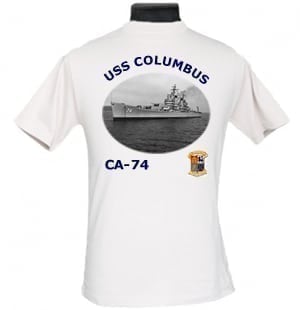 CA 74 USS Columbus 2-Sided Photo T Shirt