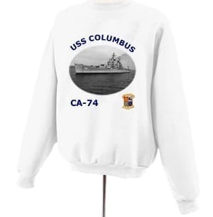 CA 74 USS Columbus Photo Sweatshirt