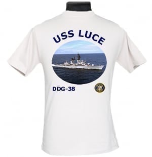 DDG 38 USS Luce 2-Sided Photo T Shirt