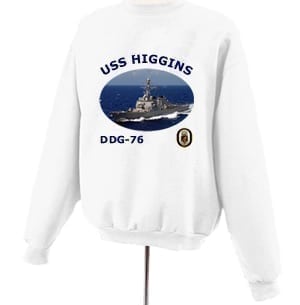 DDG 76 USS Higgins Photo Sweatshirt