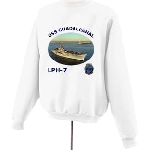 LPH 7 USS Guadalcanal Photo Sweatshirt