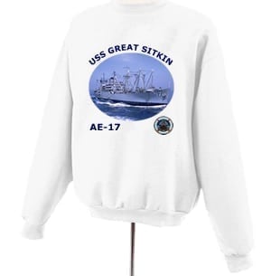 AE 17 USS Great Sitkin Photo Sweatshirt