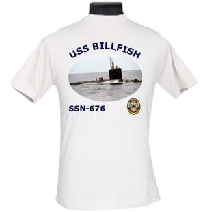 SSN 676 USS Billfish 2-Sided Photo T Shirt