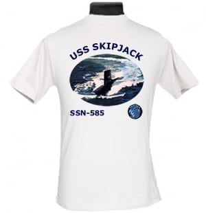 SSN 585 USS Skipjack 2-Sided Photo T Shirt