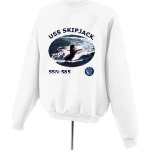 SSN 585 USS Skipjack Photo Sweatshirt