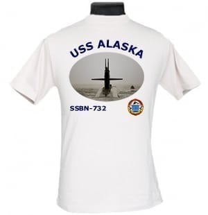 SSBN 732 USS Alaska 2-Sided Photo T Shirt