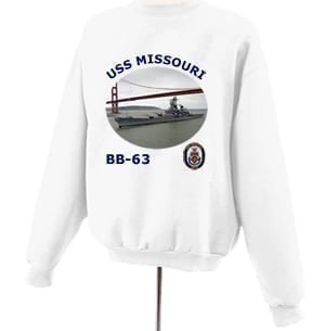 BB 63 USS Missouri Photo Sweatshirt