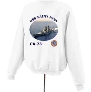CA 73 USS Saint Paul Photo Sweatshirt