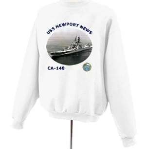 CA 148 USS Newport News Photo Sweatshirt