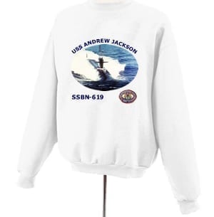 SSBN 619 USS Andrew Jackson Photo Sweatshirt