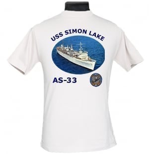 AS 33 USS Simon Lake 2-Sided Photo T Shirt