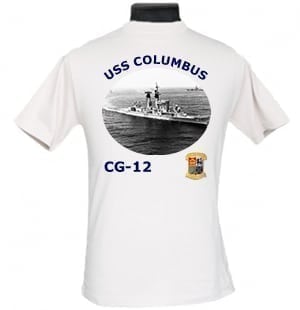 CG 12 USS Columbus 2-Sided Photo T Shirt