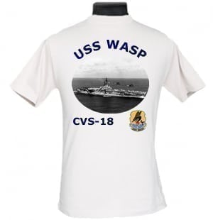 CV 18 USS Wasp 2-Sided Photo T Shirt