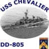 DD 805 USS Chevalier 2-Sided Photo T Shirt