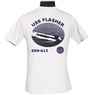 SSN 613 USS Flasher 2-Sided Photo T-Shirt