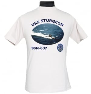 SSN 637 USS Sturgeon 2-Sided Photo T-Shirt