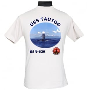 SSN 639 USS Tautog 2-Sided Photo T-Shirt