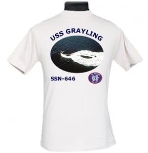 SSN 646 USS Grayling 2-Sided Photo T-Shirt