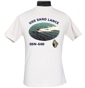 SSN 660 USS Sand Lance 2-Sided Photo T-Shirt