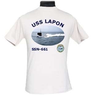 SSN 661 USS Lapon 2-Sided Photo T-Shirt