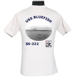 SS 222 USS Bluefish 2-Sided Photo T-Shirts