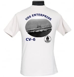 CV 6 USS Enterprise 2-Sided Photo T-Shirt