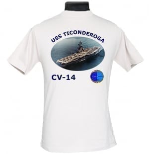 CV 14 USS Ticonderoga 2-Sided Photo T-Shirts