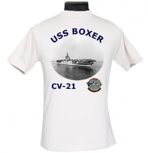 CV 21 USS Boxer 2-Sided Photo T-Shirt