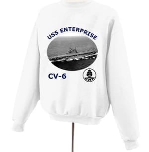 CV 6 USS Enterprise Photo Sweatshirt