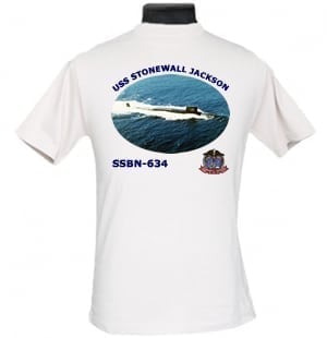 SSBN 634 USS Stonewall Jackson 2-Sided Photo T-Shirts