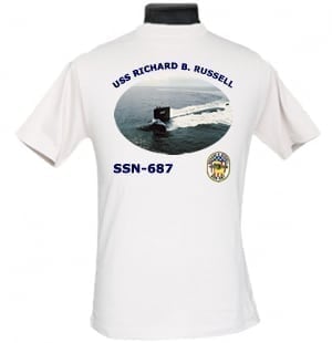 SSN 687 USS Richard B Russell 2-Sided Photo T-Shirt