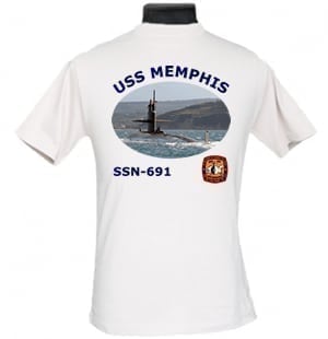 SSN 691 USS Memphis 2-Sided Photo T-Shirt