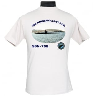 SSN 708 USS Minneapolis-St Paul 2-Sided Photo T-Shirt
