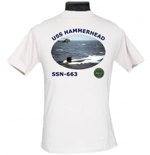 SSN 663 USS Hammerhead 2-Sided Photo T-Shirt