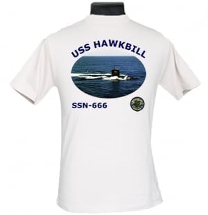 SSN 666 USS Hawkbill 2-Sided Photo T-Shirt