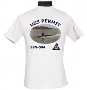 SSN 594 USS Permit 2-Sided Photo T Shirt