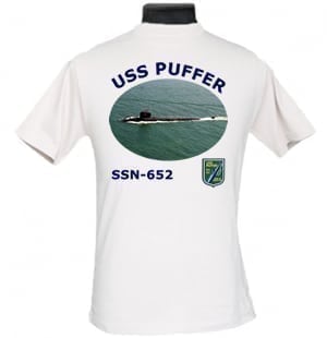 SSN 652 USS Puffer 2-Sided Photo T Shirt