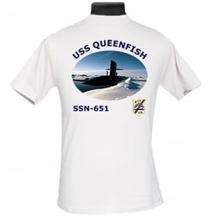 SSN 651 USS Queenfish 2-Sided Photo T Shirt