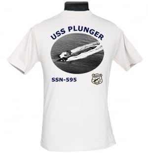 SSN 595 USS Plunger 2-Sided Photo T Shirt
