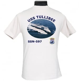 SSN 597 USS Tullibee 2-Sided Photo T Shirt