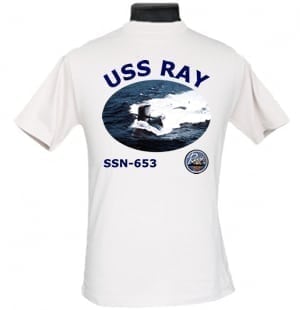 SSN 653 USS Ray 2-Sided Photo T-Shirt