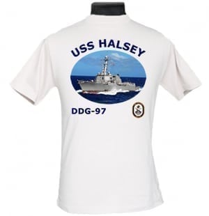 DDG 97 USS Halsey 2-Sided Photo T Shirt